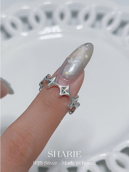 #733丨Cross Star Ring丨925 Silver