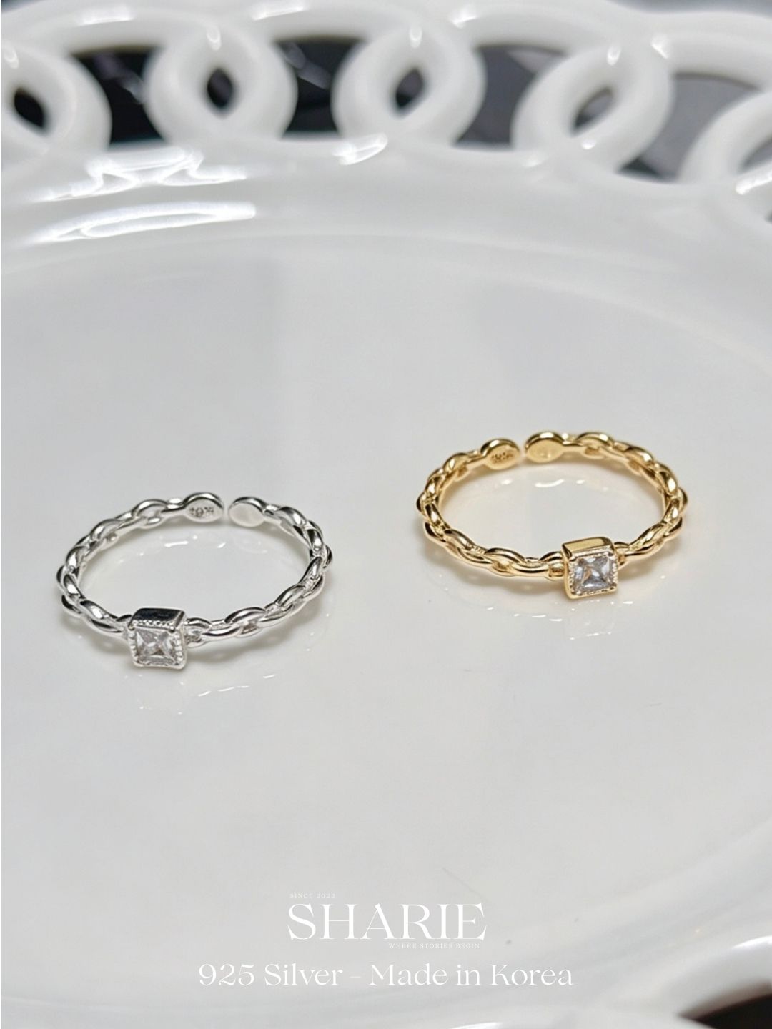 #731丨Chain Cubic Ring丨925 Silver