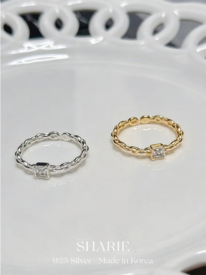 #731丨Chain Cubic Ring丨925 Silver
