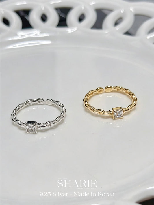 #731丨Chain Cubic Ring丨925 Silver