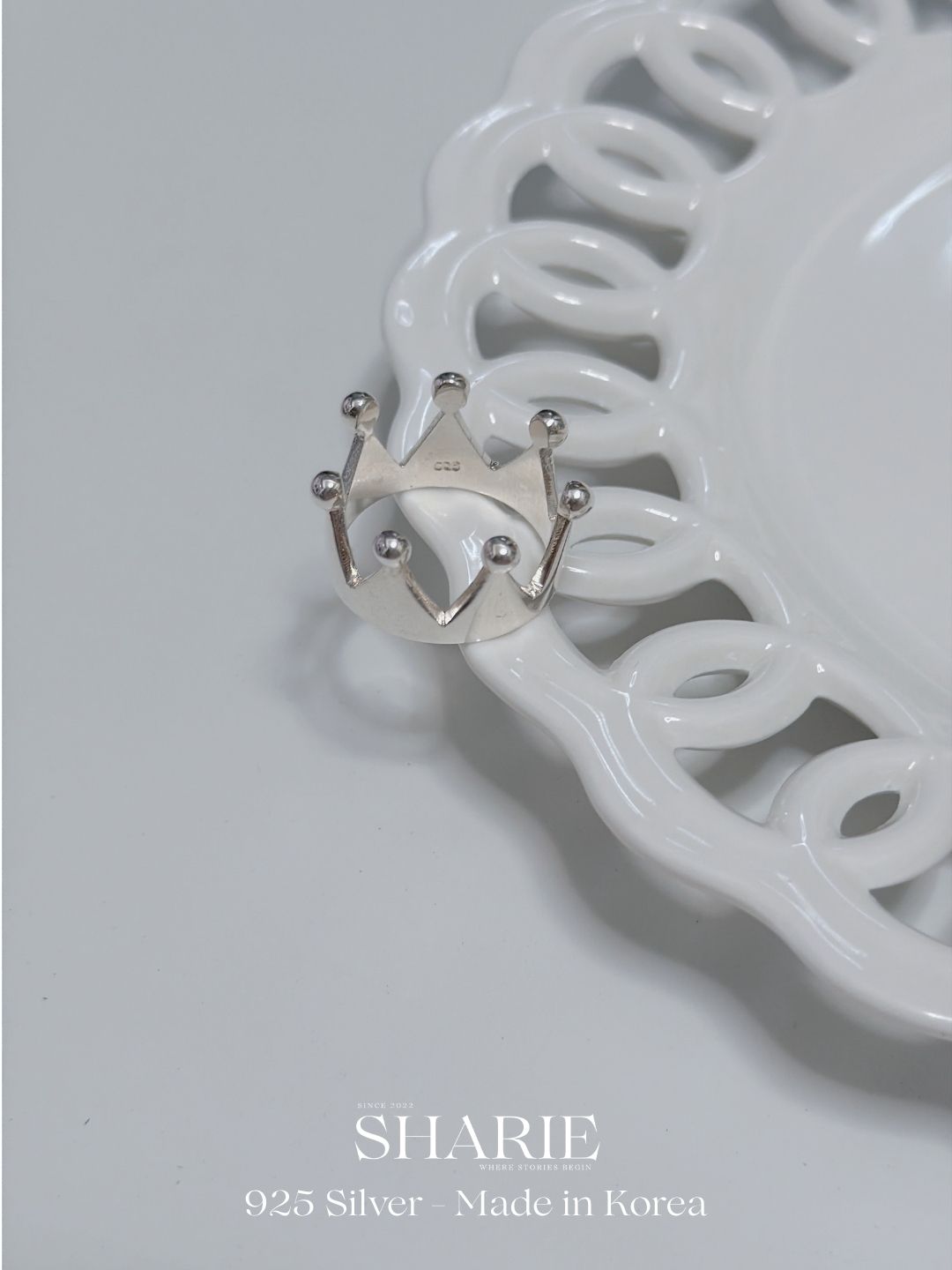 #741丨Solid Crown Ring丨925 Silver