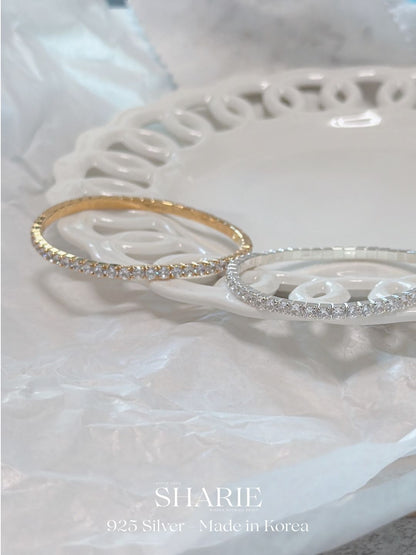 #722 | 3mm CZ Elastic Tennis Bracelet 彈力手環 | 925 Silver