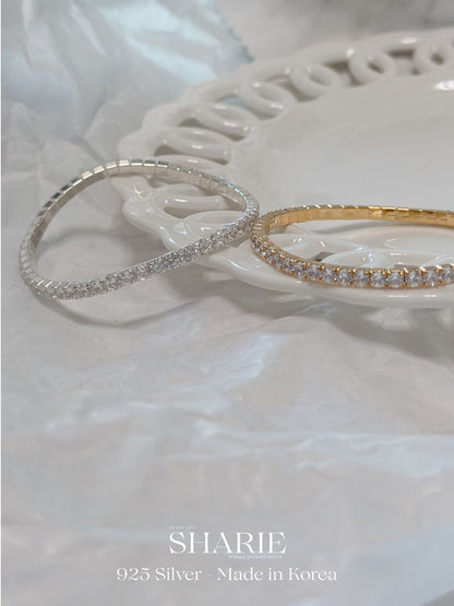 #722 | 3mm CZ Elastic Tennis Bracelet 彈力手環 | 925 Silver