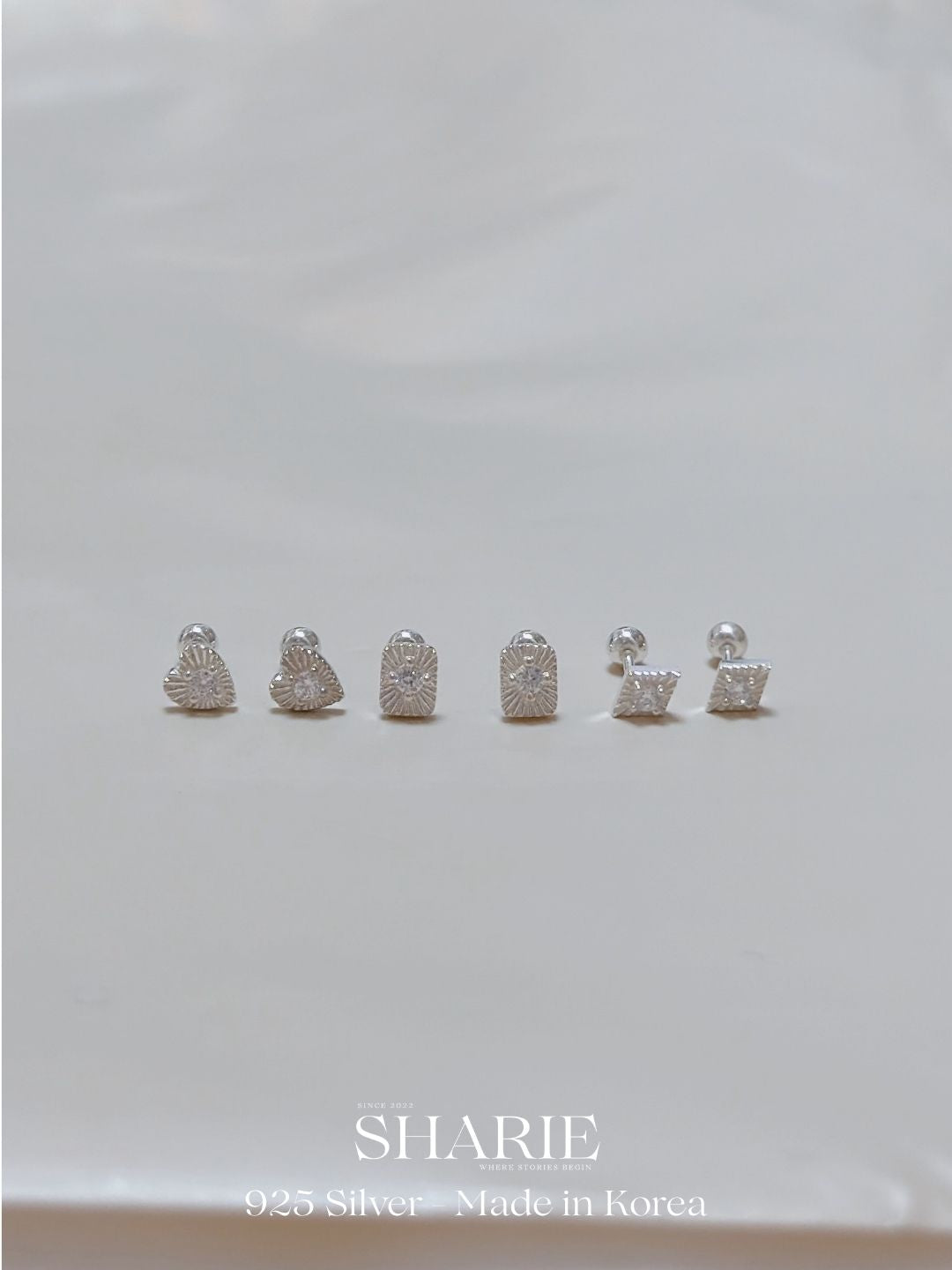 #759 | Starburst Piercing - Screw-back | 925 Silver