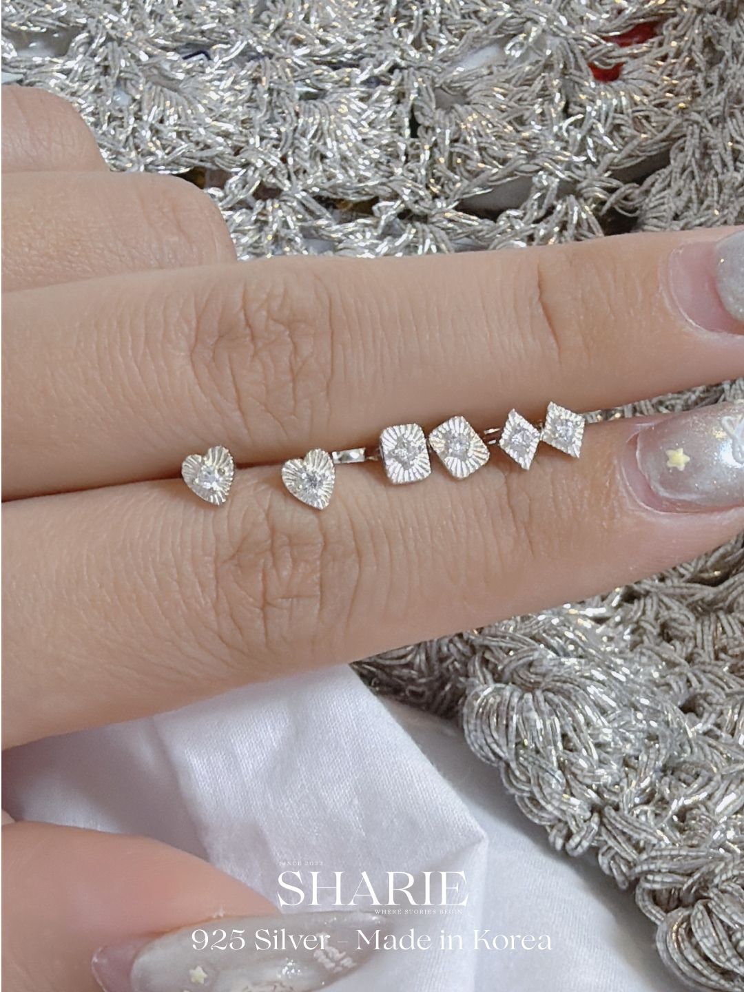 #759 | Starburst Piercing - Screw-back | 925 Silver