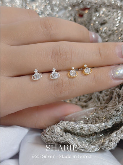 #762 | Planet Piercing - Screw-back | 925 Silver