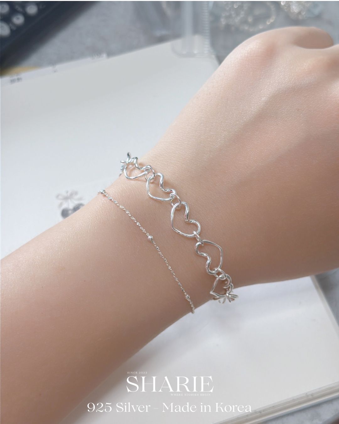#521丨Wavy Heart Bracelet丨925 Silver
