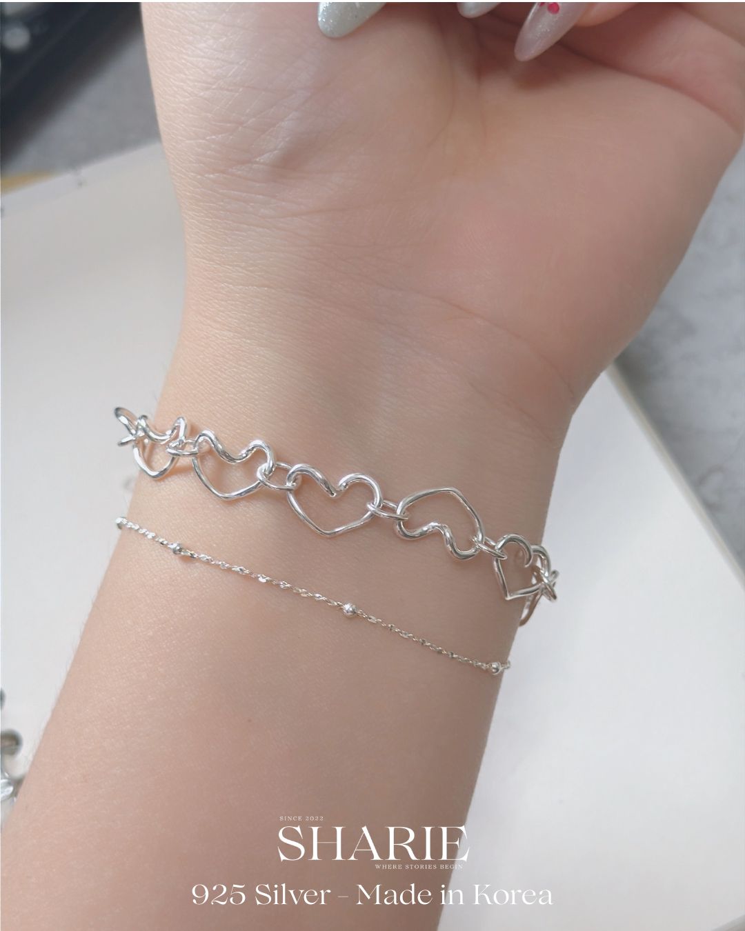 #521丨Wavy Heart Bracelet丨925 Silver