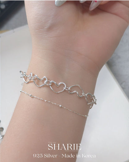 #521丨Wavy Heart Bracelet丨925 Silver