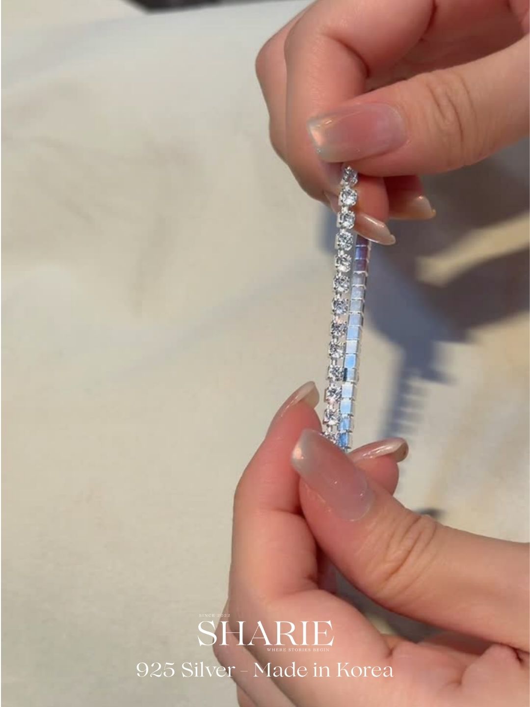 #722 | 3mm CZ Elastic Tennis Bracelet 彈力手環 | 925 Silver