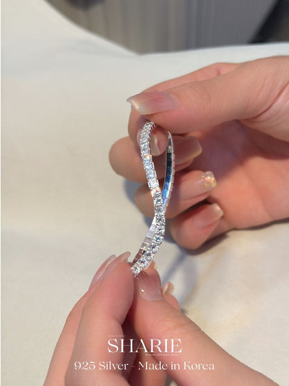 #722 | 3mm CZ Elastic Tennis Bracelet 彈力手環 | 925 Silver