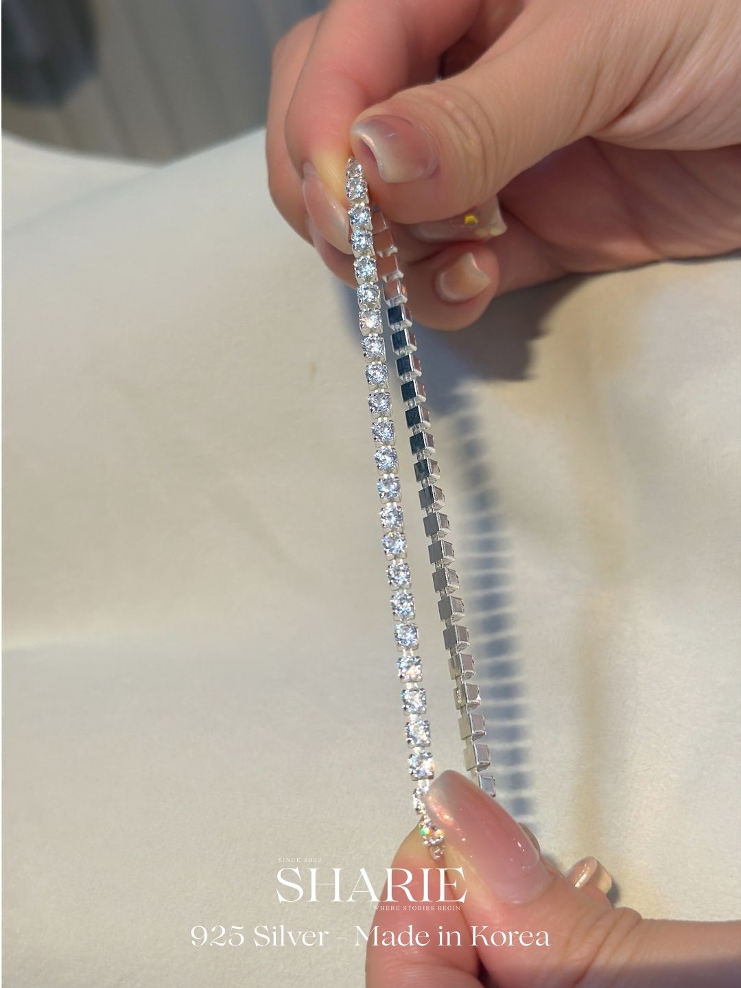 #722 | 3mm CZ Elastic Tennis Bracelet 彈力手環 | 925 Silver