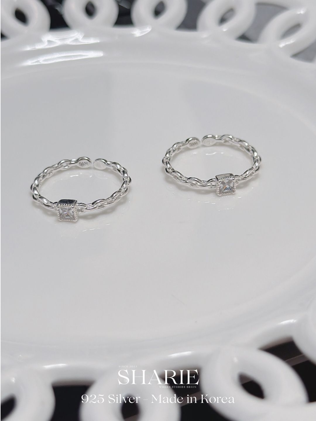 #731丨Chain Cubic Ring丨925 Silver