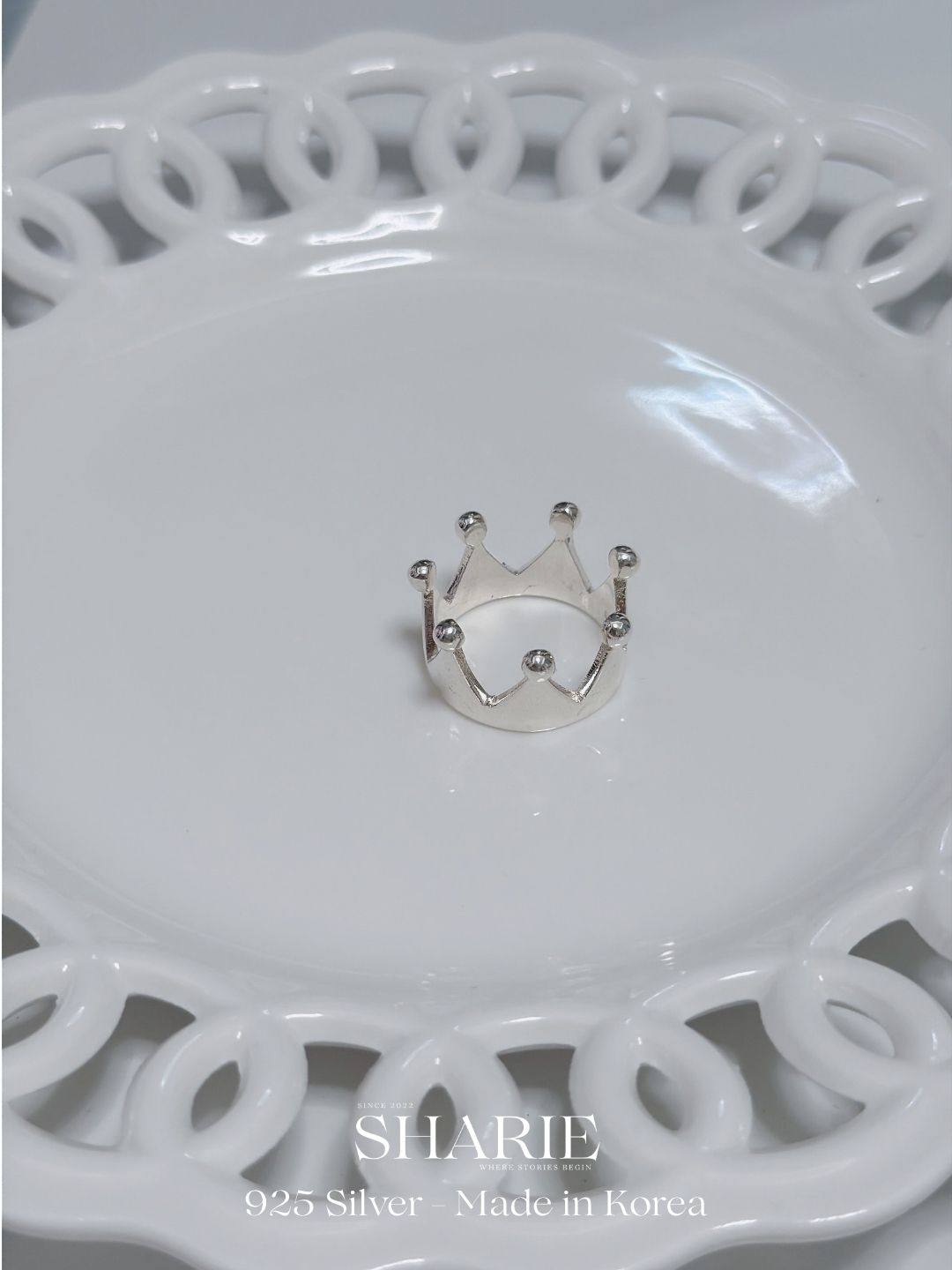 #741丨Solid Crown Ring丨925 Silver