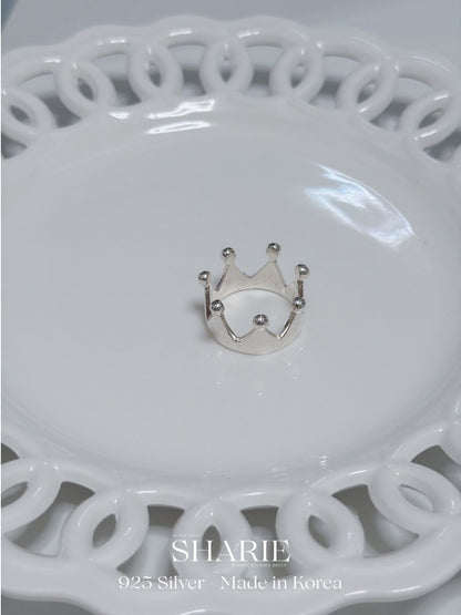 #741丨Solid Crown Ring丨925 Silver