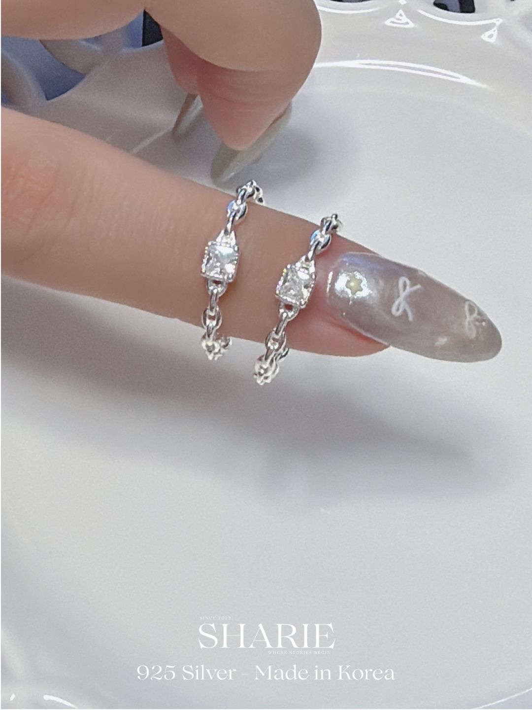 #731丨Chain Cubic Ring丨925 Silver