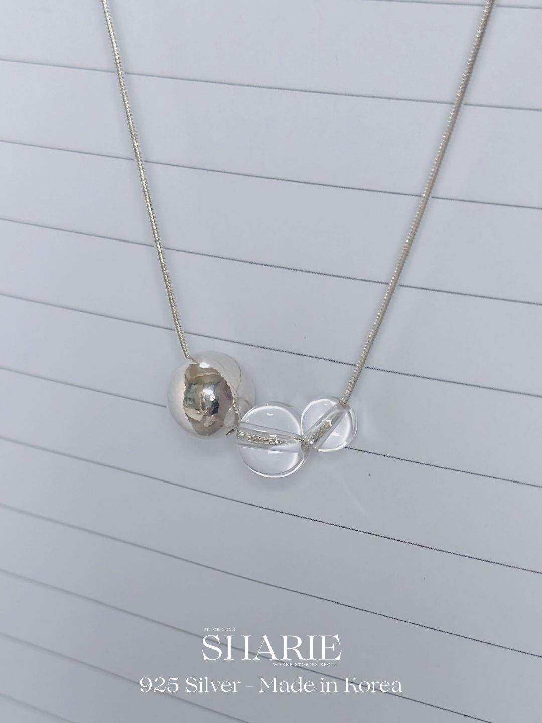 #661 | Duo Sphere Necklace丨925 Silver