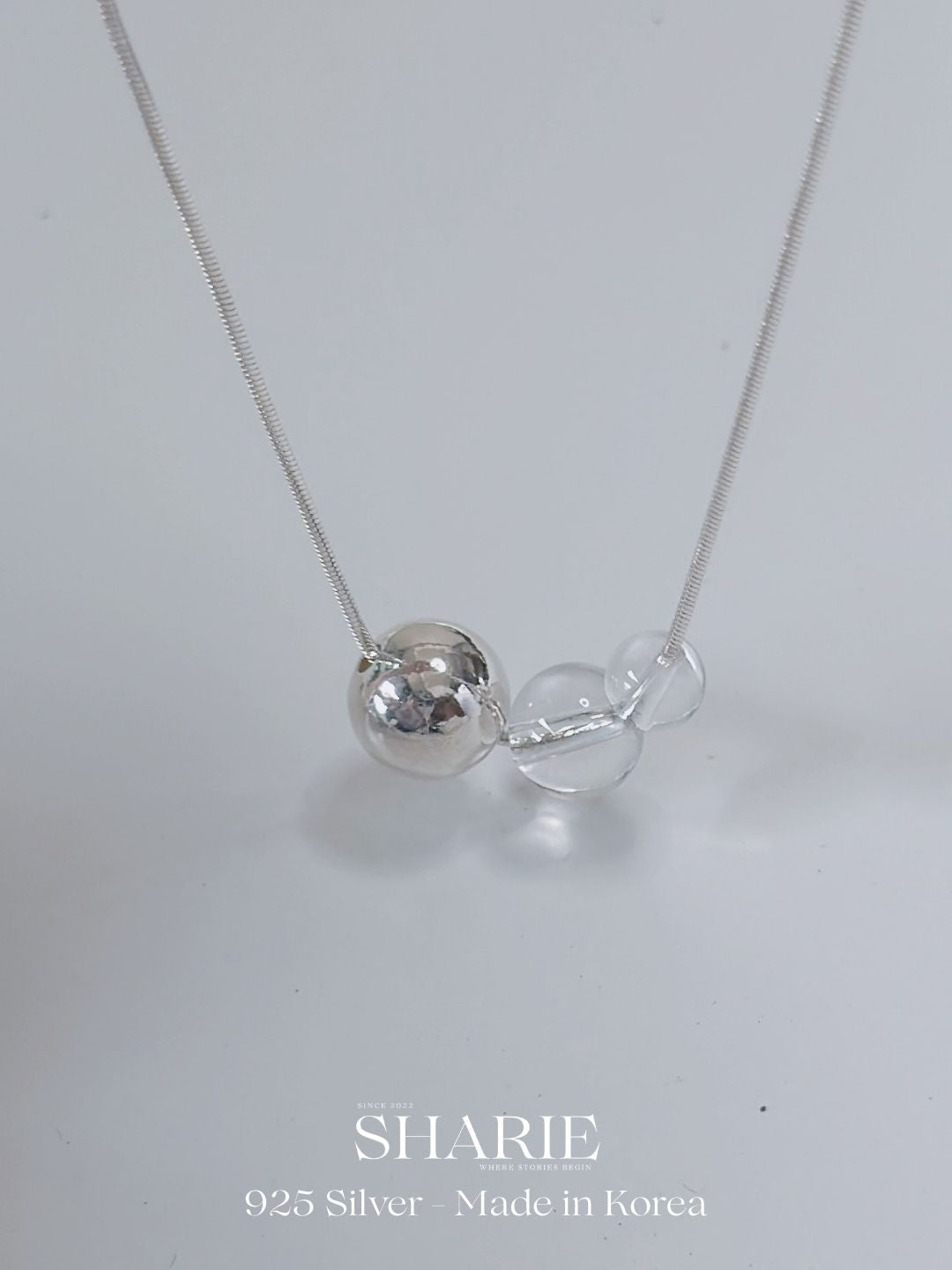 #661 | Duo Sphere Necklace丨925 Silver