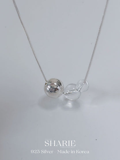 #661 | Duo Sphere Necklace丨925 Silver