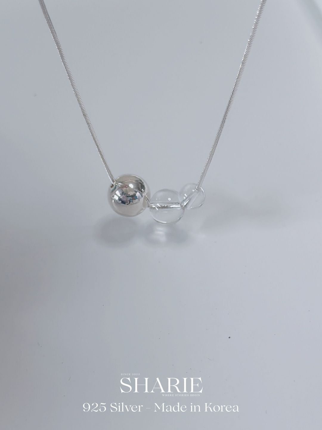 #661 | Duo Sphere Necklace丨925 Silver