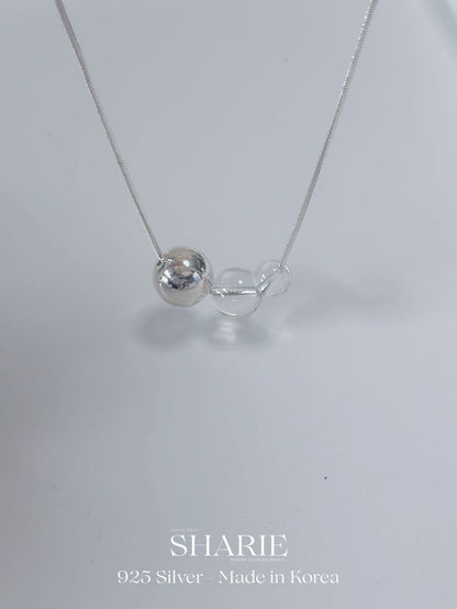 #661 | Duo Sphere Necklace丨925 Silver
