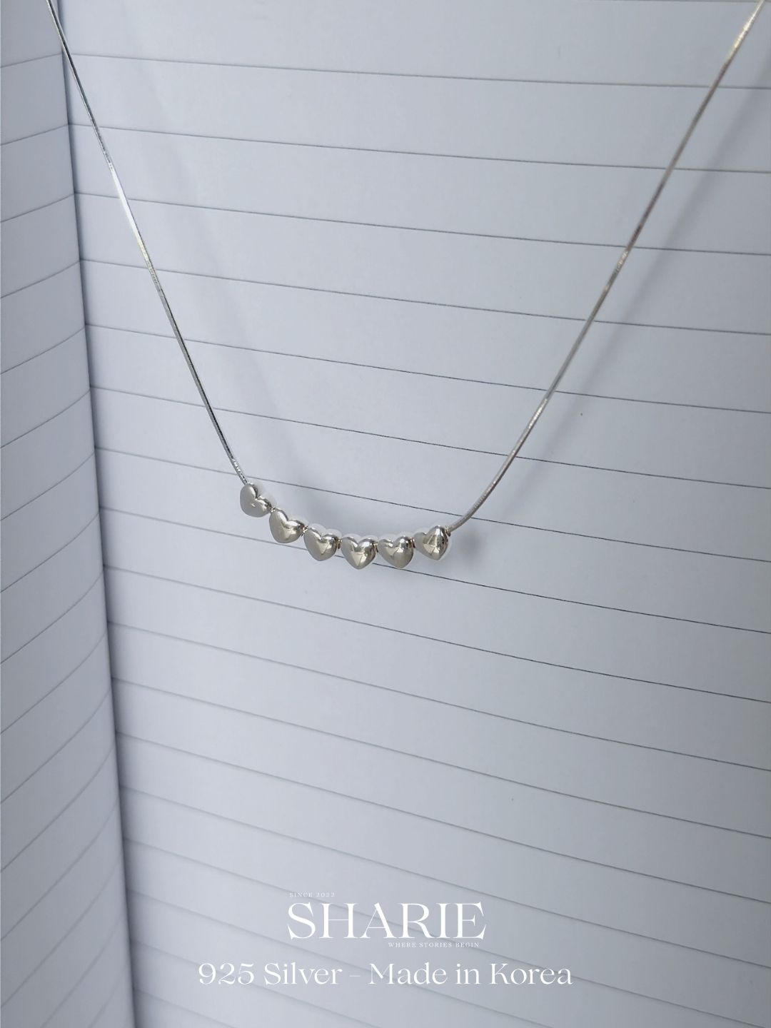 #710 | Sweet Heart Strand Necklace丨925 Silver