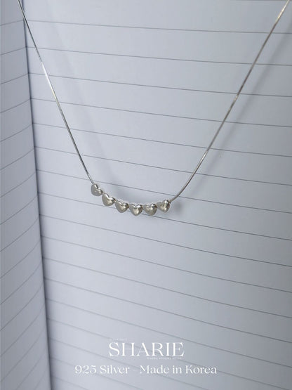 #710 | Sweet Heart Strand Necklace丨925 Silver