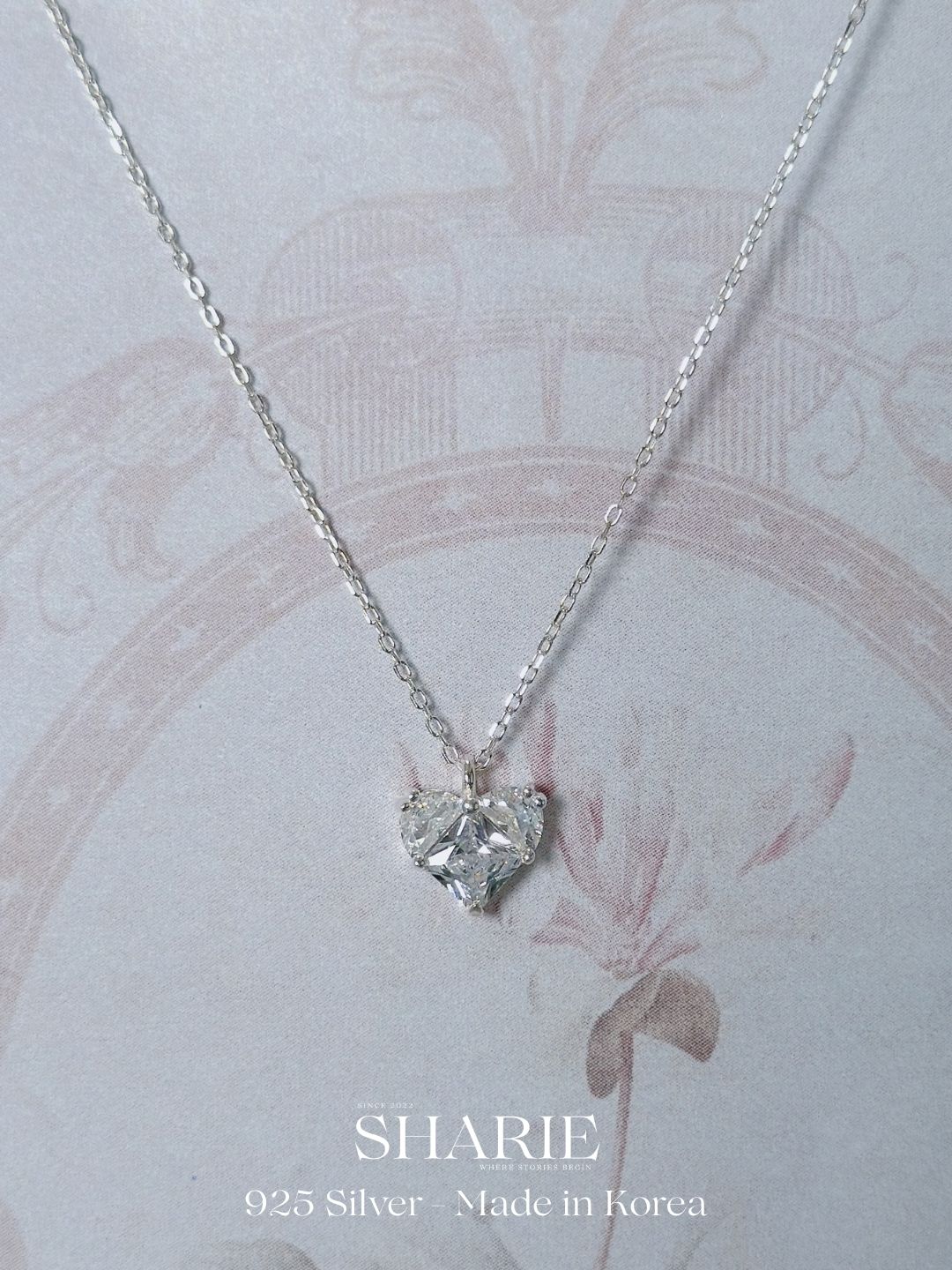 #708 | Sparkling Heart Necklace丨925 Silver