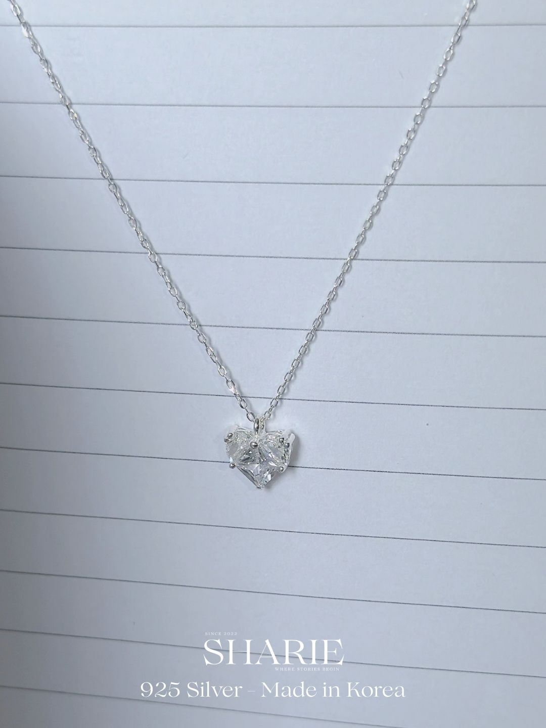 #708 | Sparkling Heart Necklace丨925 Silver