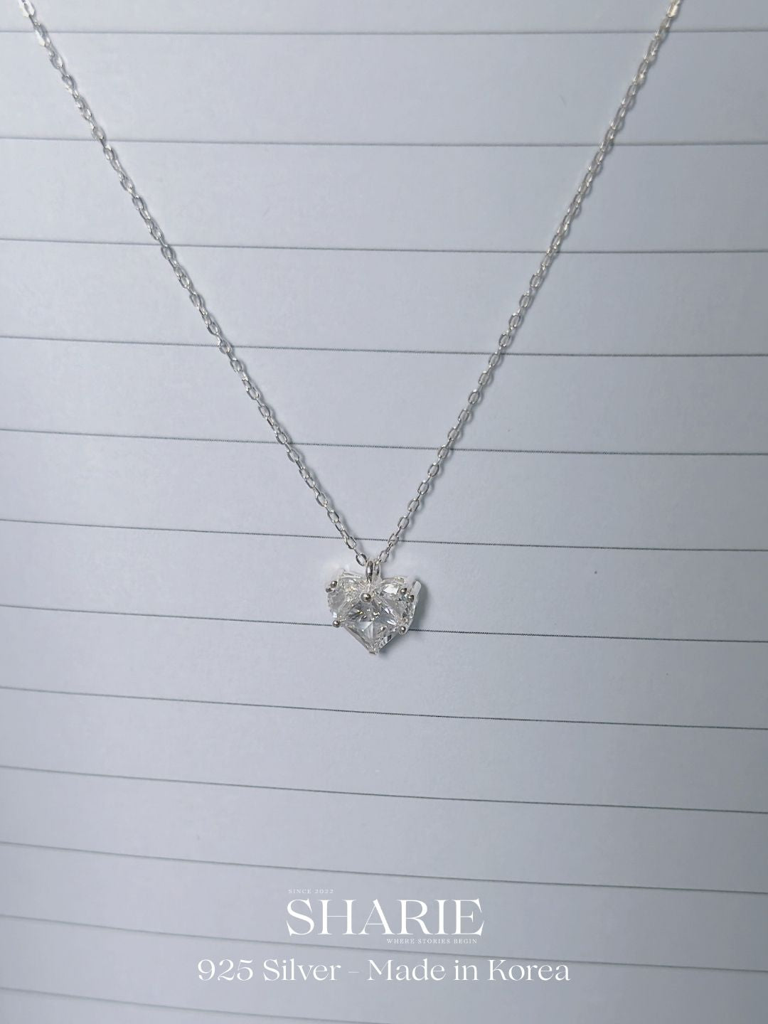 #708 | Sparkling Heart Necklace丨925 Silver