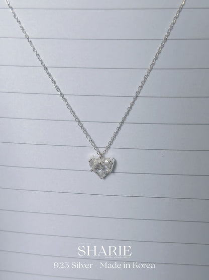 #708 | Sparkling Heart Necklace丨925 Silver