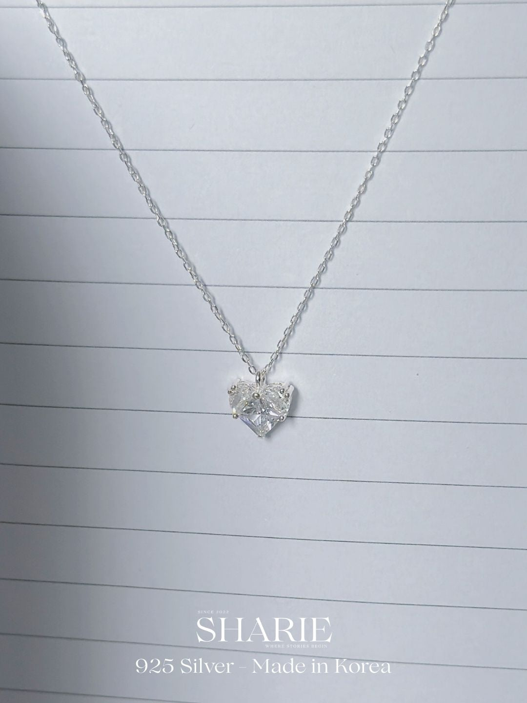#708 | Sparkling Heart Necklace丨925 Silver