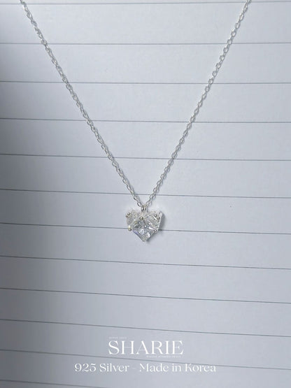 #708 | Sparkling Heart Necklace丨925 Silver
