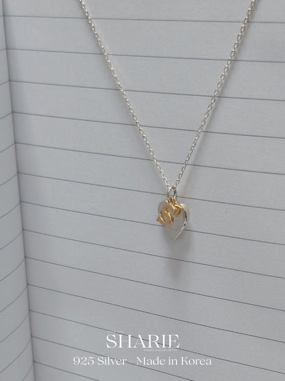 #545 | Initial Heart Necklace | 925 Silver