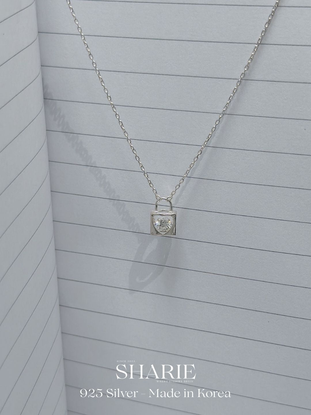 #478 | Shimmering Lock Necklace | 925 Silver
