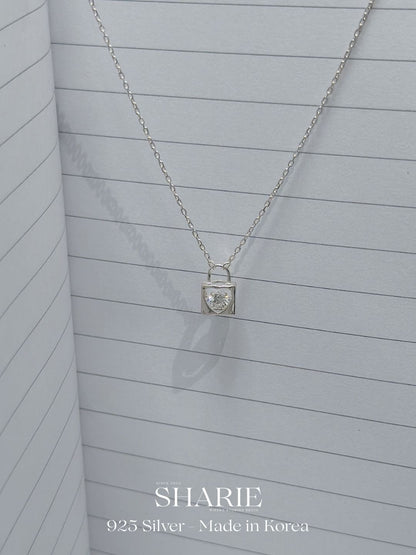 #478 | Shimmering Lock Necklace | 925 Silver