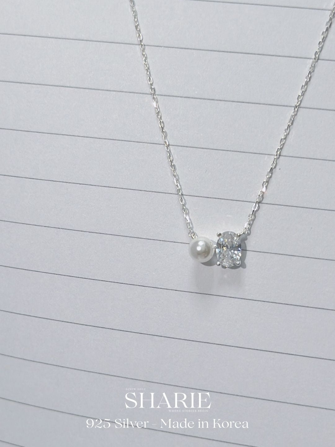 #634 | Dual Glow Pearl Necklace | 925 Silver