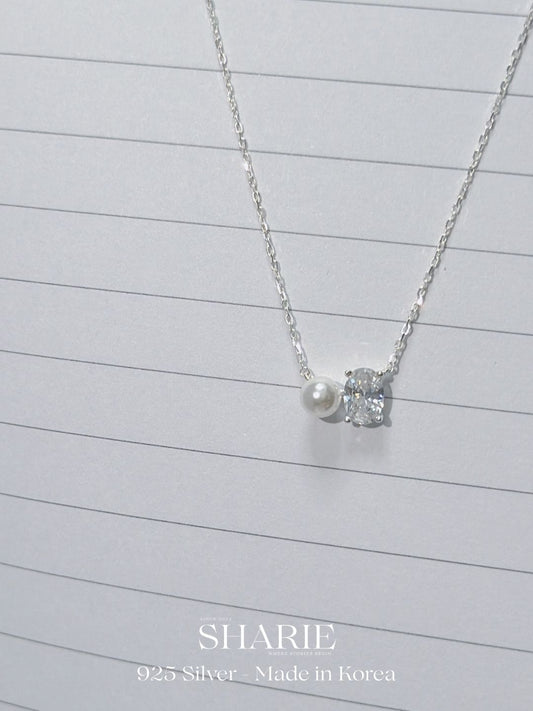 #634 | Dual Glow Pearl Necklace | 925 Silver