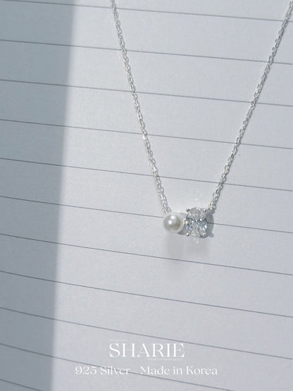 #634 | Dual Glow Pearl Necklace | 925 Silver