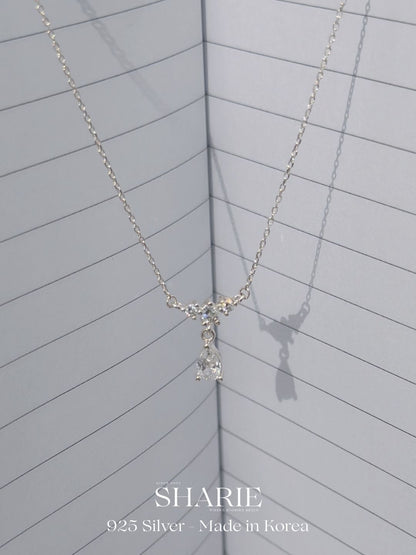#283 | Shimmer Teardrop Necklace | 925 Silver
