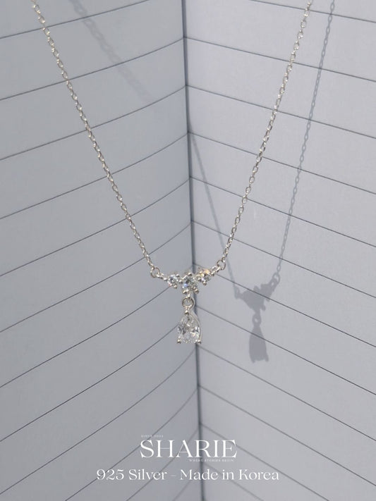#283 | Shimmer Teardrop Necklace | 925 Silver