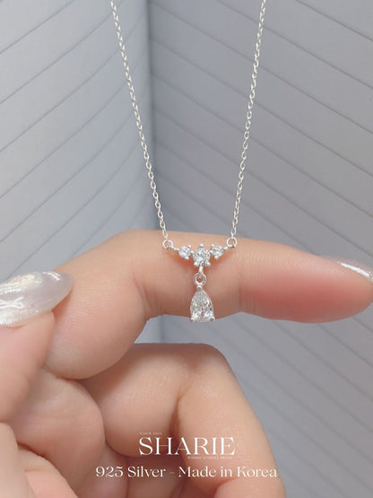 #283 | Shimmer Teardrop Necklace | 925 Silver