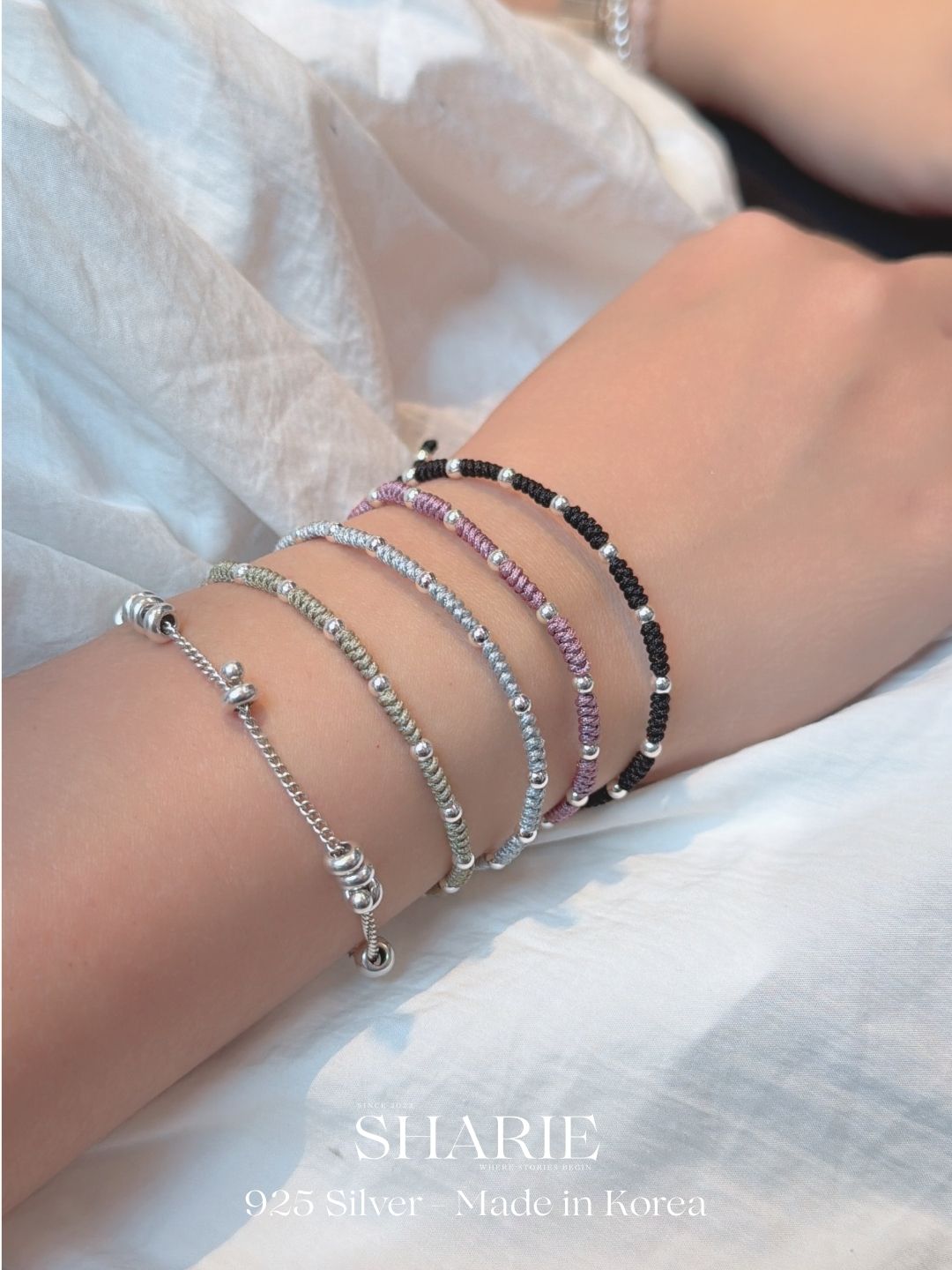 #725丨Silver Ball Braided Bracelet丨925 Silver