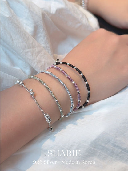 #725丨Silver Ball Braided Bracelet丨925 Silver