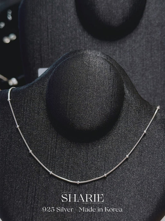 #482 | Sleek Dotted Snake Chain Necklace | 925 Silver