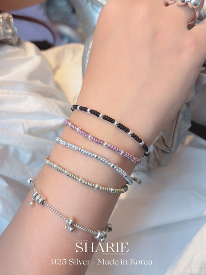 #725丨Silver Ball Braided Bracelet丨925 Silver