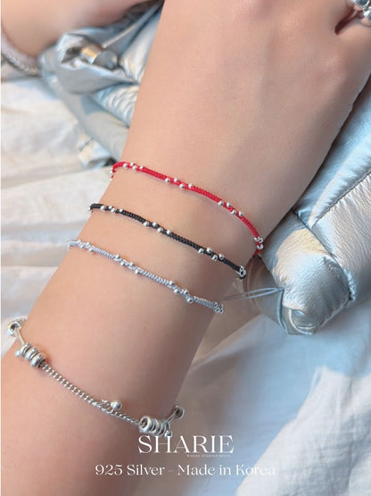 #726丨Mini Silver Ball Braided Bracelet丨925 Silver