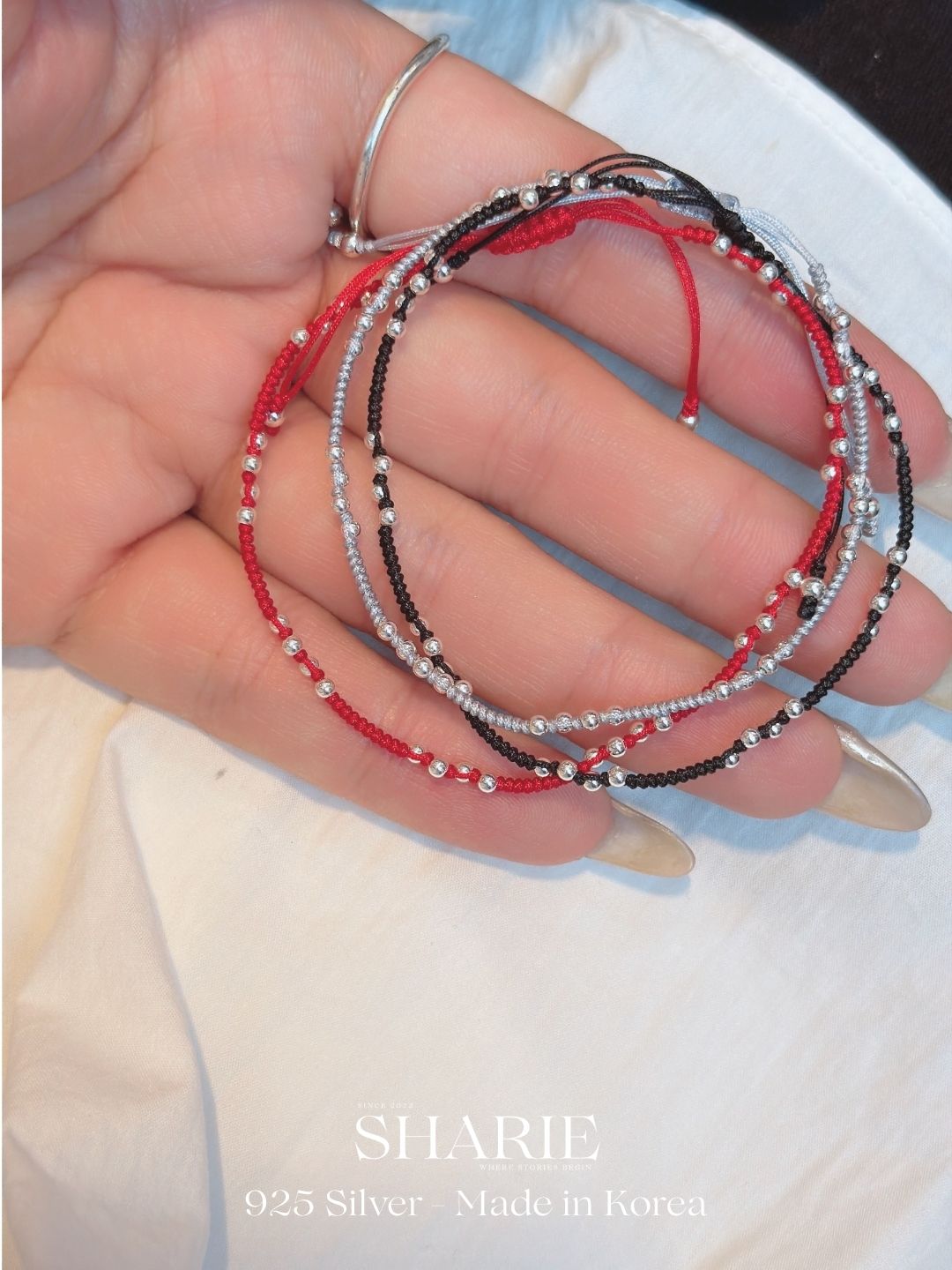 #726丨Mini Silver Ball Braided Bracelet丨925 Silver