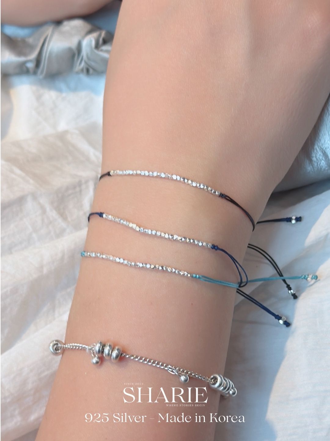 #727丨Mini Silver Beads Braided Bracelet丨925 Silver