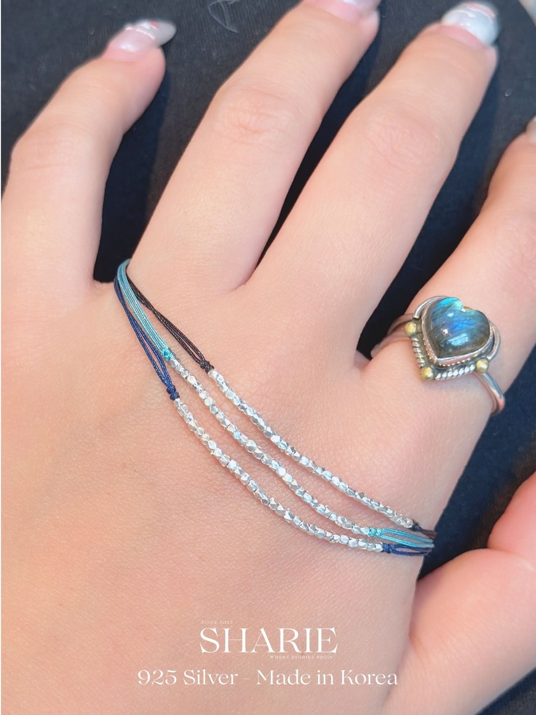 #727丨Mini Silver Beads Braided Bracelet丨925 Silver
